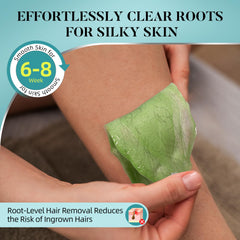 LANSLEYWAX Aloe jasmine rose beads support gentle hair removal for sensitive skin