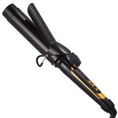 Lanvier 1.5-inch curling iron creates soft waves with a smooth, frizz-resistant finish.