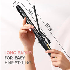 LANVIER tourmaline ceramic coating provides smooth, frizz-defying waves with every pass.