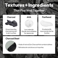 LAPCOS Charcoal Sheet Mask tea tree oil drop emphasizes clarifying, soothing skincare ritual.