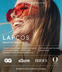LAPCOS Vita C sheet mask on face demonstrates soothing, glow-friendly application