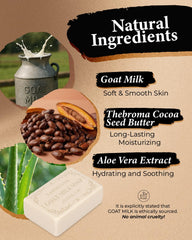 larosanna Goat Milk Soap cocoa butter swirl adds rich moisture to skin