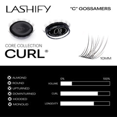DIY application setup with Lashify Curl 10mm Gossamer for seamless results.