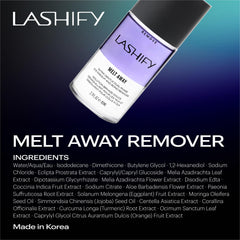 Lashify Melt Away applied on lashes showing hydrating care for delicate lashes
