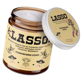 LASSO TALLOW Frankincense Citrus Balm jar showing creamy texture and glow
