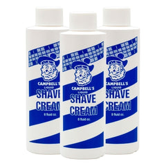Lather King Campell Shave Cream bottle with rich lather for a smooth shave