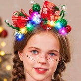 Latious light up christmas balls headband shines for festive nights.