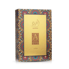 Lattafa Ajwad top notes visual emphasizing bergamot and litchi for vibrant opening