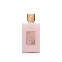 Lattafa Ameerat Al Arab Prive Rose bottle with fruity top notes for vibrant impression