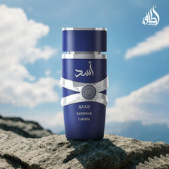 Lattafa Asad Zanzibar box-packaging, premium packaging for gifting.