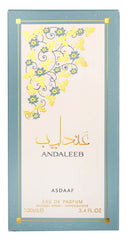 Lattafa Asdaaf Andaleeb box-packaging view suggests gift-ready presentation