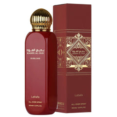 Lattafa Bade'e Al Oud Sublime floral heart with magnolia and jasmine conveys warm, radiant scent.