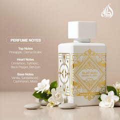 Lattafa Bade'e Al Oud Honor & Glory spray—long-lasting aroma for confident daytime use.