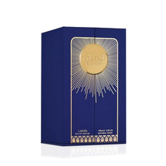 Lattafa Emaan outer box display signals gift-ready presentation and unisex appeal