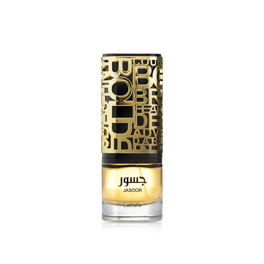 Lattafa Jasoor bottle close-up for daily wear and confident vibes.