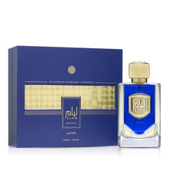 Lattafa Liam Blue Shine packaging display to spark shopping ideas