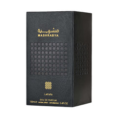 Lattafa Mashrabya tobacco-dates base reveals warm vanilla caramel vibe.