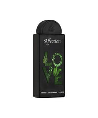 Lattafa Pride Affection bottle closeup shows premium packaging and floral notes for gifting.