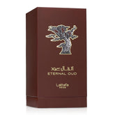 Lattafa Pride Eternal Oud bottle front, unisex amber fragrance for evening wear
