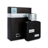 Lattafa Ramz Silver bottle front emphasizes versatile amber vanilla scent for both men and women.