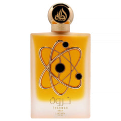 Lattafa Tharwah Gold bottle top-notes preview lavender and bergamot for a fresh opening