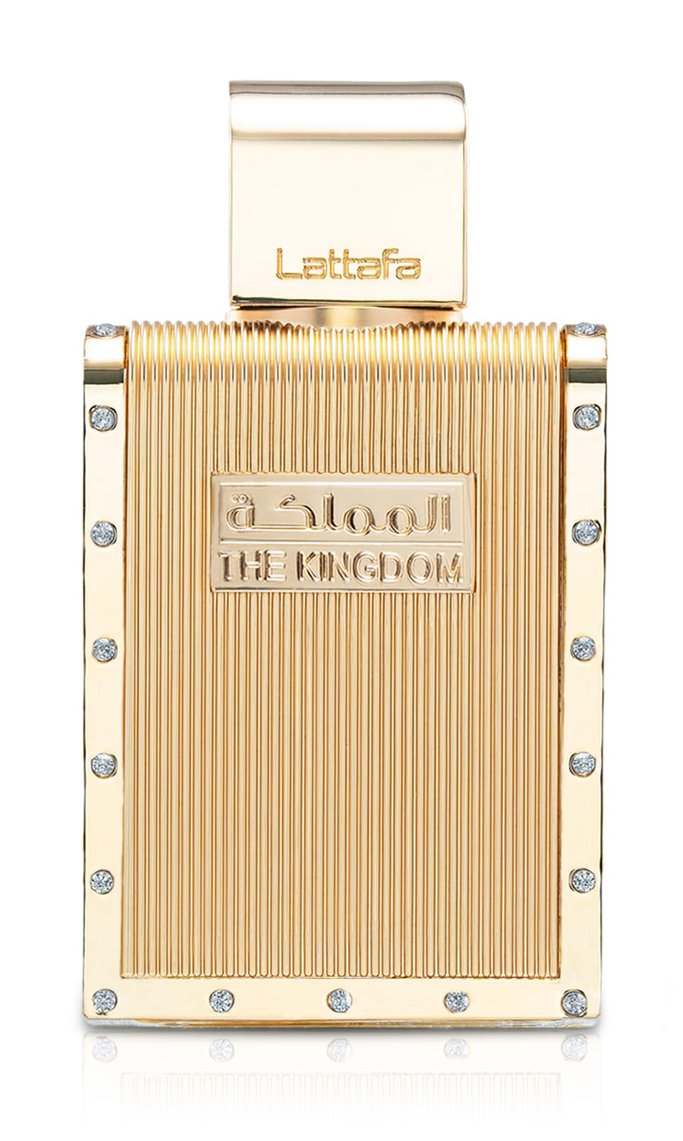 Lattafa The Kingdom bottle front view for confident all-day wear