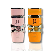 Lattafa Yara bottle pour highlighting rich warm notes for evening wear.