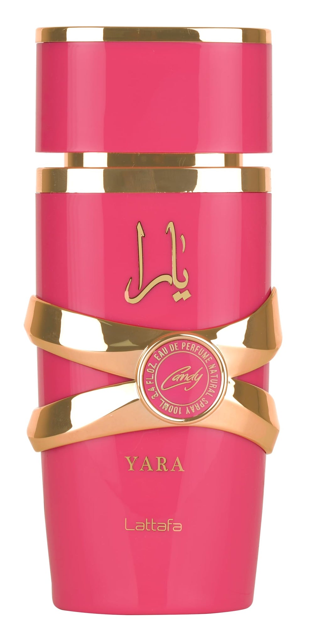 Lattafa Yara Candy bottle front for premium evening fragrance