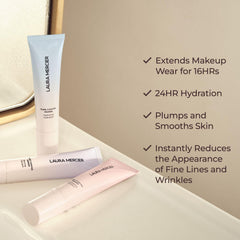 Laura Mercier Pure Canvas Primer Hydrating silk-finish swatch on skin.