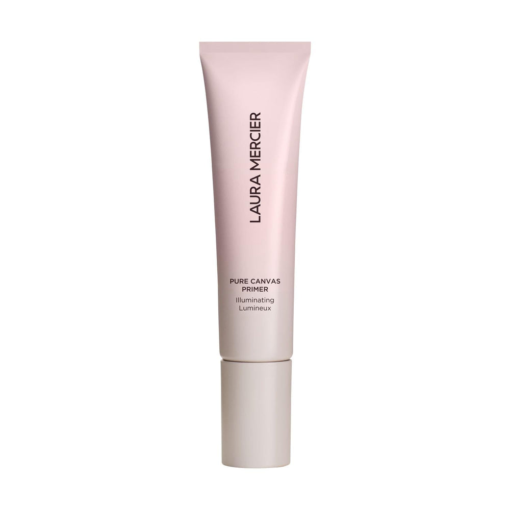 Laura Mercier Pure Canvas Primer Illuminating bottle offers radiant, makeup-ready skin.