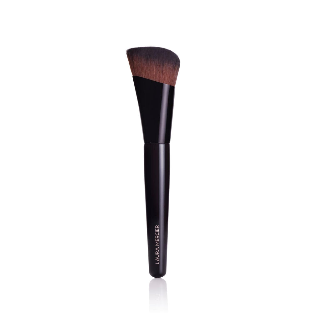 Laura Mercier Real Flawless Foundation Brush closeup handle for precise, smooth application.