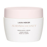 Laura Mercier Serum Body Cream packaging close-up showing rich nourishment and 48-hour hydration