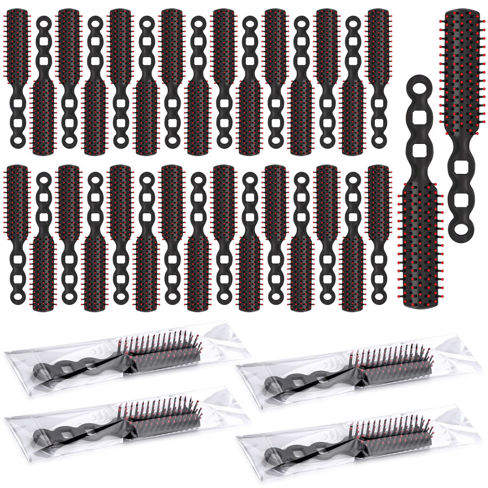 Lauwell curly hair brush with vented handle for easy detangling during blow-drying