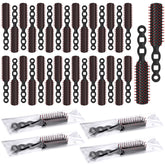 Lauwell curly hair brush with vented handle for easy detangling during blow-drying