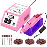 LAVAED nail drill kit pink with ergonomic grip for precise manicures.