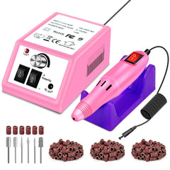 LAVAED nail drill kit pink with ergonomic grip for precise manicures.