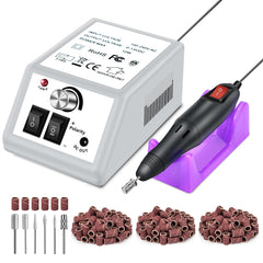 LAVAED professional electric nail drill kit front view highlights compact design and stability.