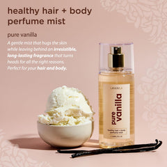 Lavanila Pure Vanilla jojoba-oil moisturizing image – hair and skin feel nourished without residue.