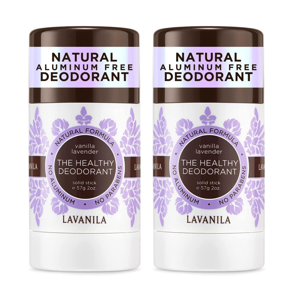 Lavanila Vanilla Lavender deodorant pack 2oz front aluminum-free protection for daily use