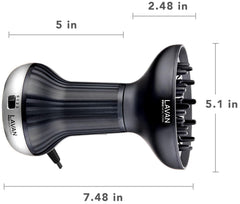 LAVANPRO NEW YORK diffuser hair dryer with adjustable heat and speed for waves and curls.