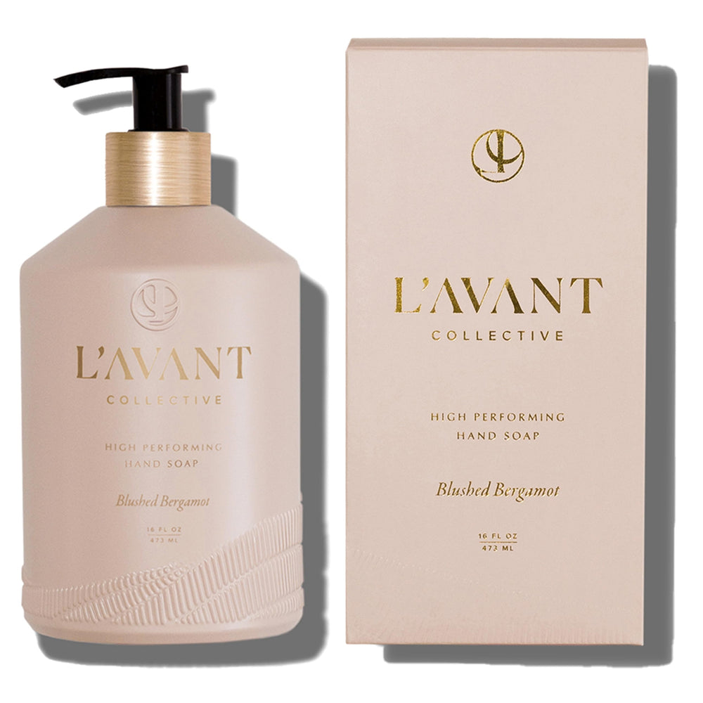 L'AVANT Collective blushed-bergamot-bottle-16oz for daily hand cleansing.
