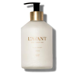 L'AVANT Collective hand lotion pump shows quick-absorbing hydration after use
