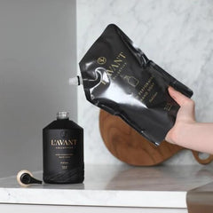 L'AVANT Collective rich-lather closeup demonstrates luxurious cleansing for soft hands.
