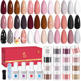 Lavender Violets dip nails kit 16-color palette for versatile looks.