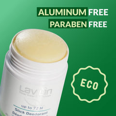 Closeup of Lavilin sport stick cap highlighting smooth application.