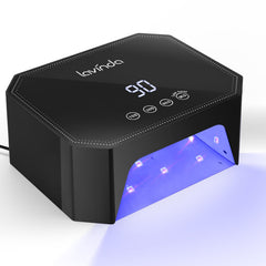 Lavinda 54W nail lamp front view for compact home use and quick cures