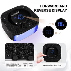 Lavinda detachable-base nail lamp supports easy cleaning and flexible setup