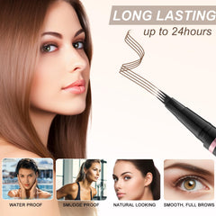 LAVONE dual-ended-brow-brush enables precise shaping and blending.