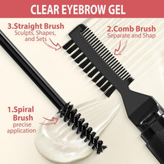 LAVONE dual-ended brow brush for precise application and shaping.