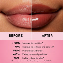 Lawless Forget The Filler gloss glass shine on lips demonstrates instant plump-looking finish